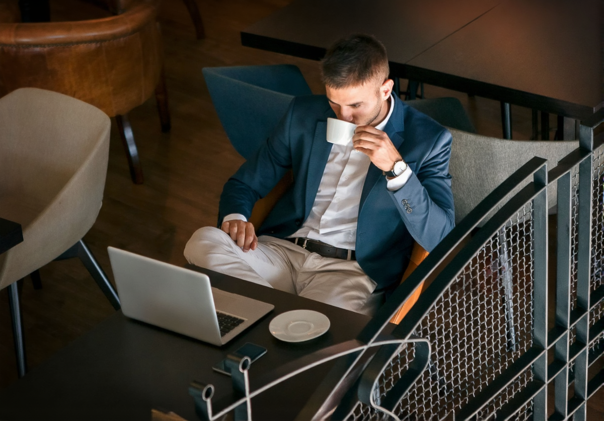Executive workspace in a luxury hotel suite